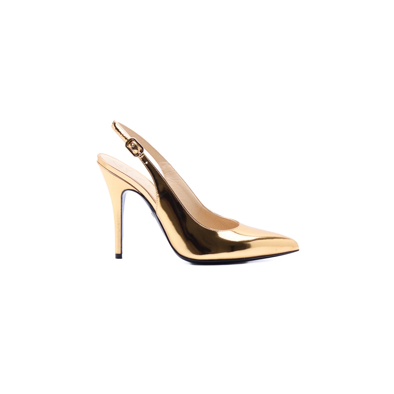 Slingback specchio oro