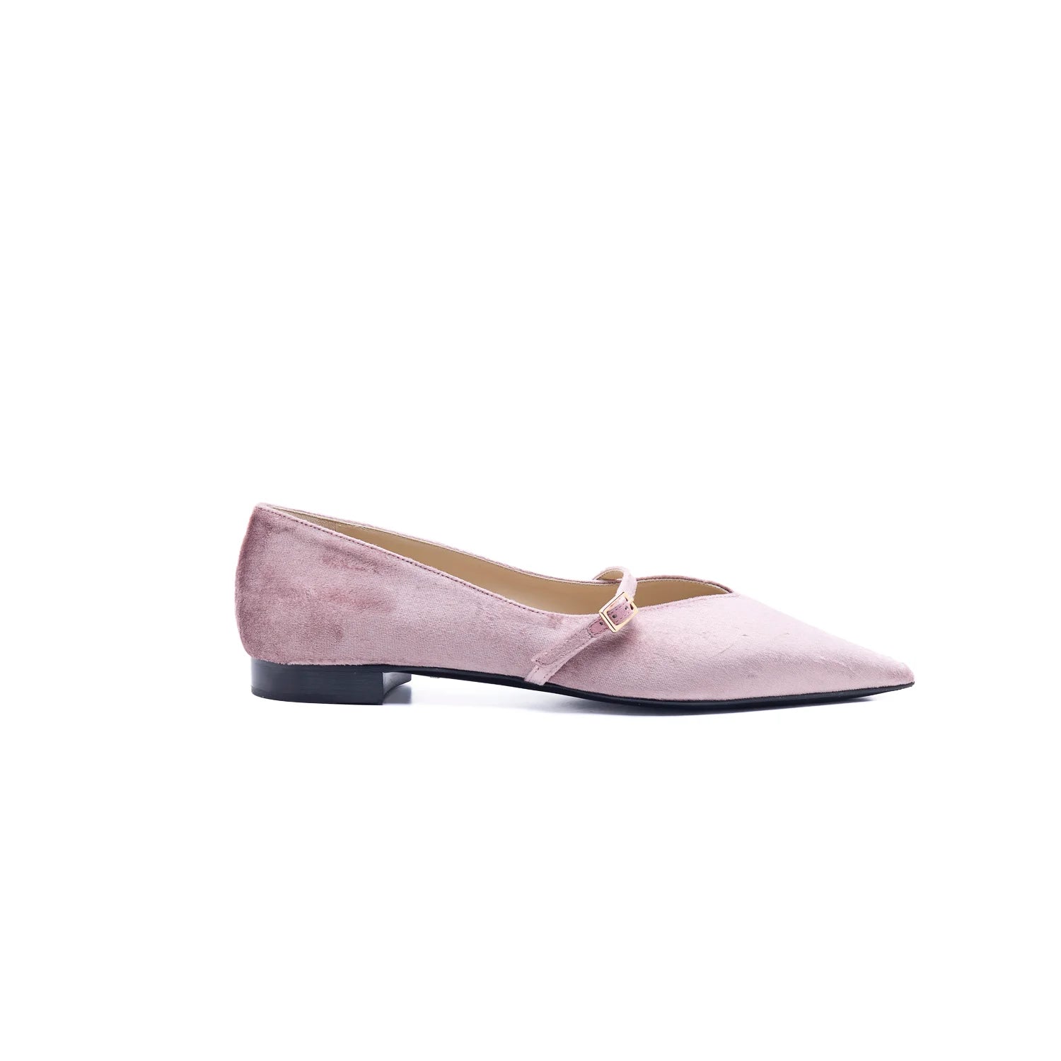 Ballerina in velluto rosa antico