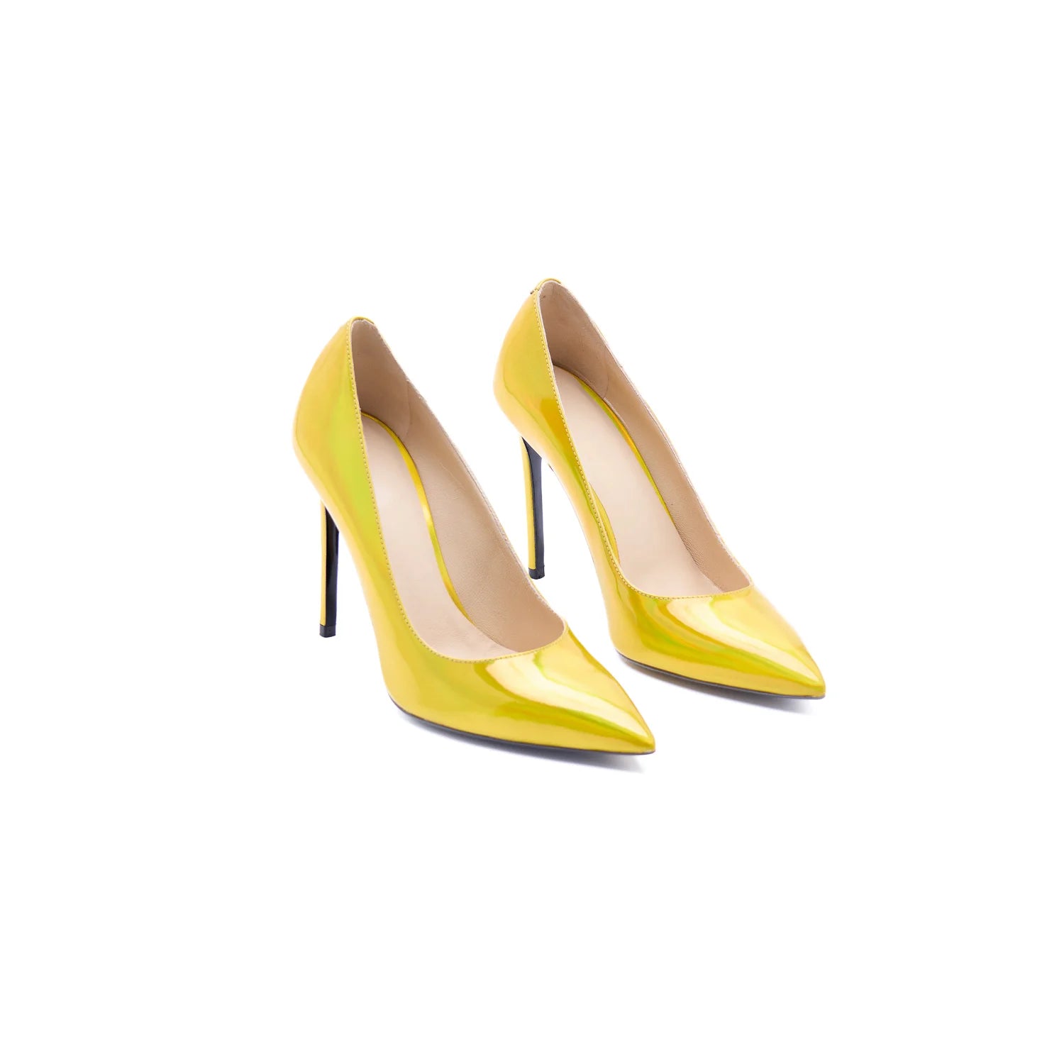 Décolleté specchio fluo oro