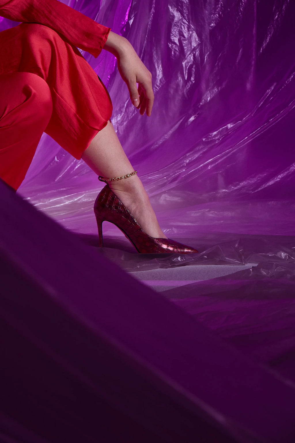 Décolleté cocco bordeaux