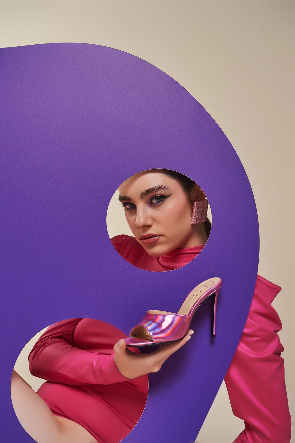 Sandalo vernice rosa